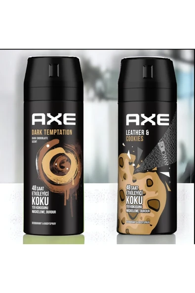 Axe Dark Temptation Erkek Deodorant 150 Ml+Axe Erkek Deodorant Leather & Cookies 150 Ml ürün görseli 1