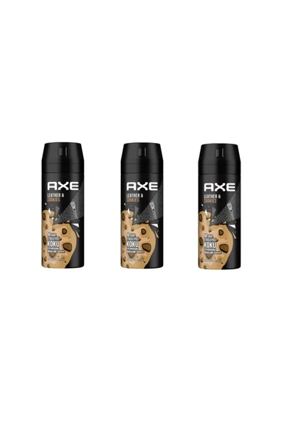 Axe Erkek Deodorant Sprey Leather&cookıes 150 Ml X 3 Adet ürün görseli 1