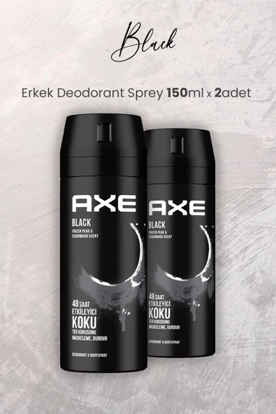 Axe Black Erkek Deodorant Sprey 150 ml x 2 Adet ürün görseli 1