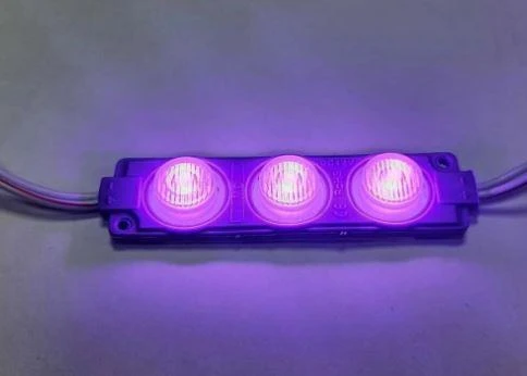 LELED-Modül ÜÇLÜ BÜYÜK MERCEKLİ 3W MOR 3030 smd LEDLİ 12V DC ürün görseli 1