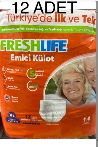 Freshlife Fresh Life Yetişkin Emici Külot Bez Xl 12 Adet ürün görseli 1