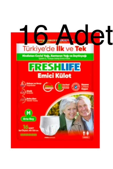 Freshlife Fresh Life Yetişkin Emici Külot Bez M Beden 16 Adet ürün görseli 1