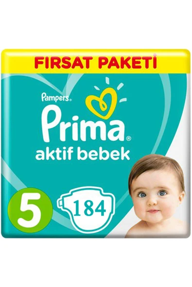 Prima 5 Beden Numara Junior Bebek Bezi 11-16 kg 184 Adet ürün görseli 1
