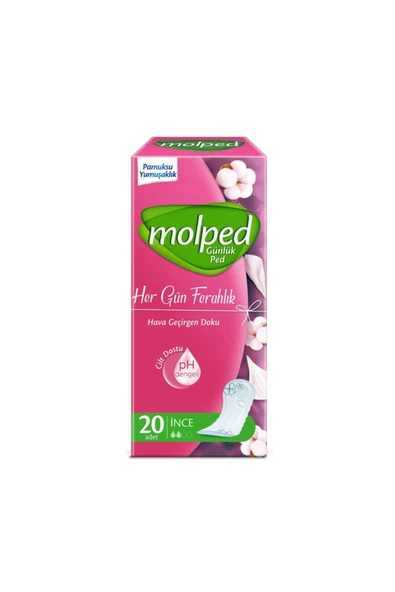 Molped İnce Günlük Ped 20'li ürün görseli 1