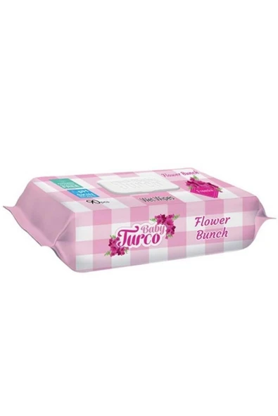 Baby Turco Islak Havlu Çiçek Demeti Freesia 90lı ürün görseli 1