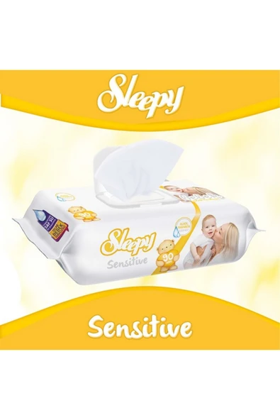 Sleepy Sensitive Islak Havlu Mendil 25 Yaprak - Resim 2