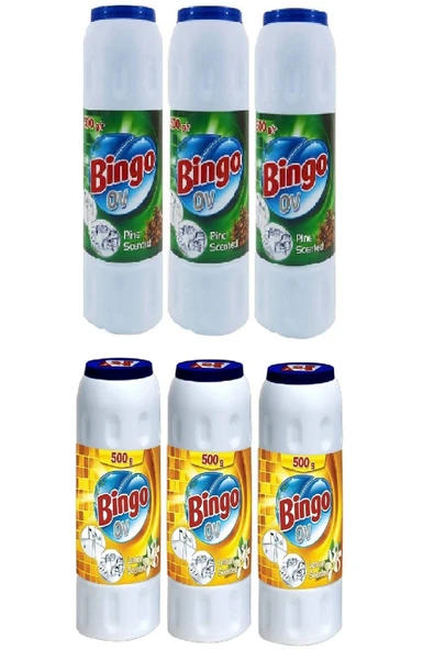 Bingo Ovma Mekanik Temizleme Tozu Limon - Çam 500g X6 Adet ürün görseli 1