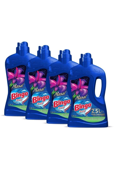 Bingo Fresh Yüzey Temizleyici 2,5 lt Masal Ekonomi Paketi 4'lü ürün görseli 1