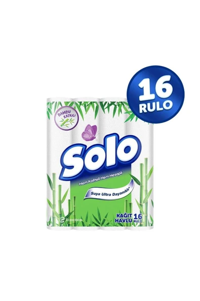 Solo Bambu katkılı Kağıt Havlu, Suya Karşı Ultra Dayanıklı 16'lı ürün görseli 1