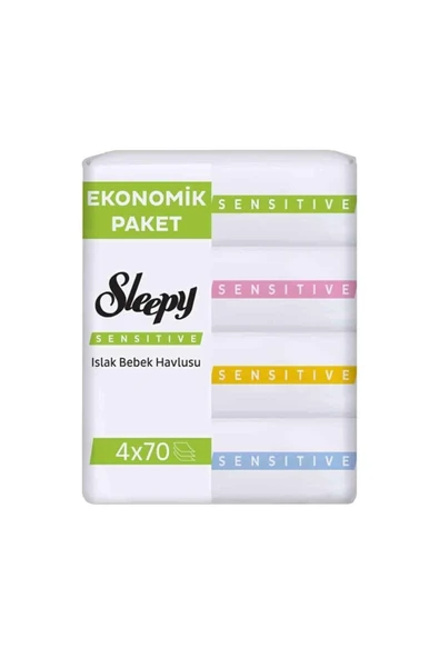 Sleepy Sensitive Islak Bebek Havlusu 4*70 li ürün görseli 1