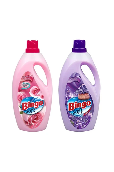 Bingo Soft Yumuşatıcı 3 lt Gülpembe ve Lavanta 2 li Paket ürün görseli 1