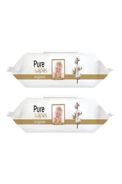 Pure Baby Organik Pamuklu 180 Yaprak (90x2) Islak Havlu ürün görseli 1