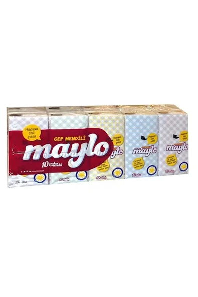 Maylo Cep Kağıt Mendil 20 Li Set (2PK*10) - Resim 2