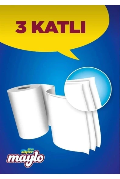 Maylo SÜPER MAYLO KAĞIT HAVLU (12Lİ)X3 - Resim 2
