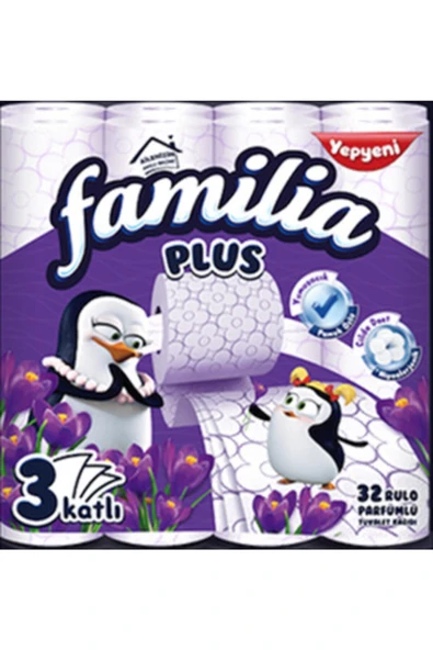 Familia Plus Tuvalet Kağıdı 3 Katlı 32'li Parfümlü ürün görseli 1