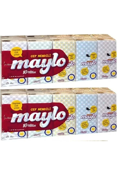 Maylo Cep Kağıt Mendil 20 Li Set (2PK*10) ürün görseli 1
