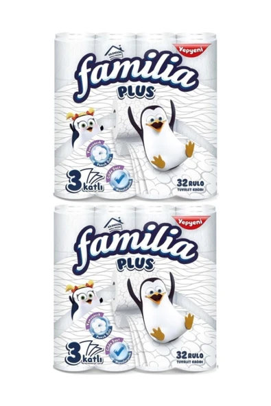 Familia Plus Tuvalet Kağıdı 3 Katlı 64 Lü Paket (2pk*32) ürün görseli 1