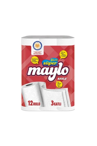 Maylo Kağıt Havlu 12'li 3 Katlı (6'LI) ürün görseli 1