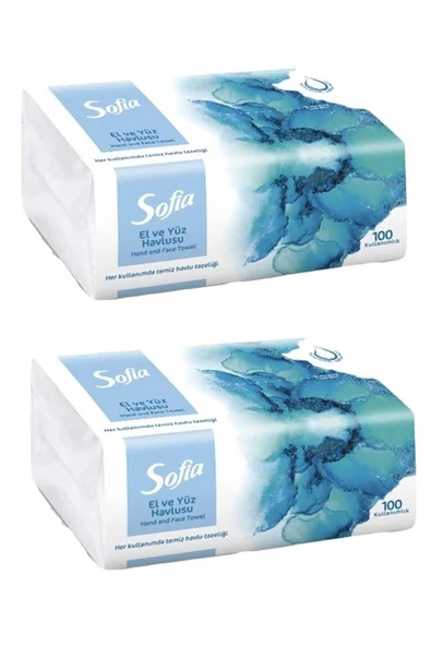 Sofia El ve Yüz Havlusu 100'lü X 2 Adet - Resim 2