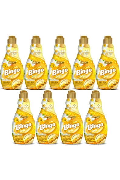 Bingo Soft Çamaşır Yumuşatıcı Konsantre 1440ML Nergis (9 Lu Set) ürün görseli 1