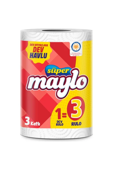 Maylo Süper Dev Havlu 1=3 Rulo ürün görseli 1