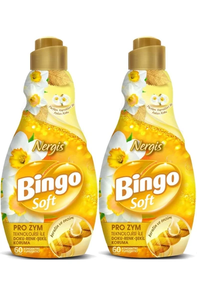 Bingo Soft Çamaşır Yumuşatıcı Konsantre 1440ML Nergis (2 Li Set) ürün görseli 1