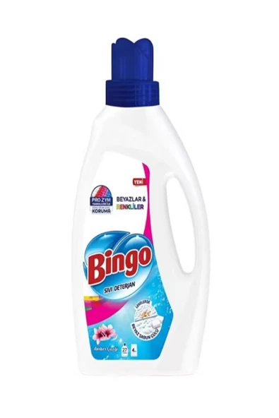 Bingo Premıum Beyazlar & Renkliler İçin Amber Çiçeği Kokulu Sıvı Çamaşır Deterjanı 1755 Ml ürün görseli 1