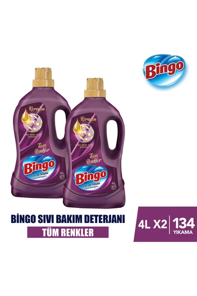 Bingo Onaran Koruma Sıvı Bakım Çamaşır Deterjanı 4 lt 2'li ürün görseli 1