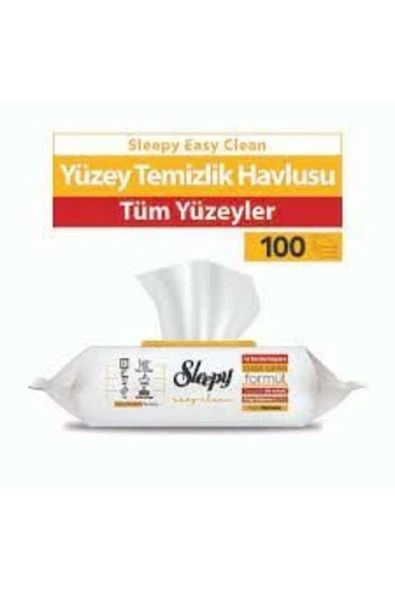 Sleepy Easy Clean Arap Sabunu Katkılı Yüzey Temizlik Havlusu 100 Yaprak ürün görseli 1