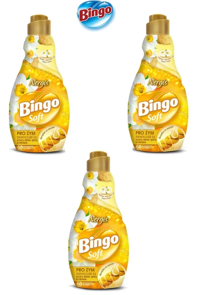 Bingo Konsantre Çamaşır Yumuşatıcısı Nergis 1440 ml x 3 Adet ürün görseli 1