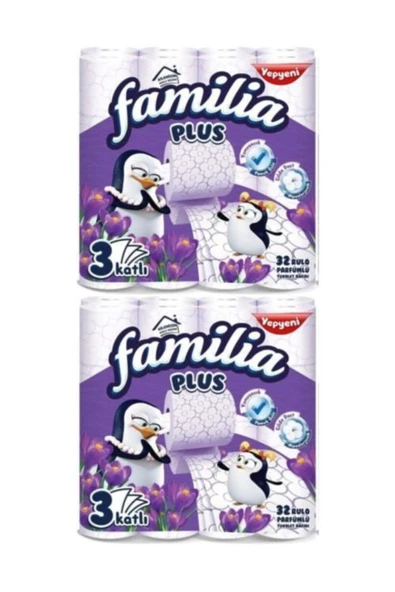 Familia Plus Tuvalet Kağıdı 3 Katlı 32x2 Paket Sihirli Çiçekler ürün görseli 1