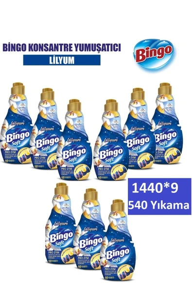 Bingo Konsantre Çamaşır Yumuşatıcısı Lilyum 1440 ml X 9 Adet ürün görseli 1