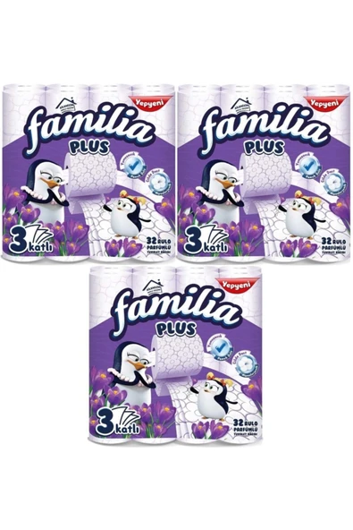Familia Plus Tuvalet Kağıdı 3 Katlı 96 Lı Paket Sihirli Çiçekler (3pk*32) ürün görseli 1