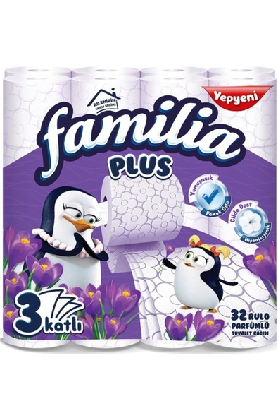 Familia Plus Tuvalet Kağıdı 3 Katlı 32 Li Paket Sihirli Çiçekler ürün görseli 1
