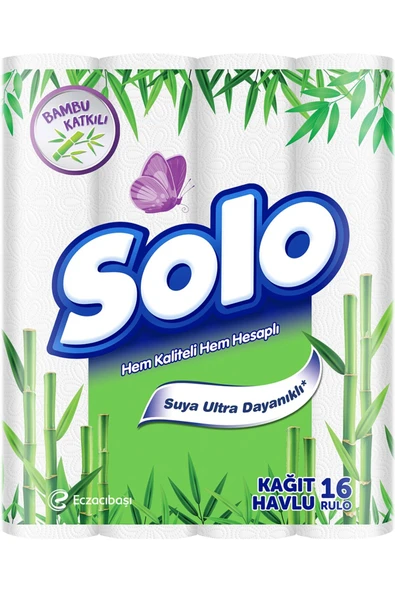 Solo Kağıt Havlu Bambu Katkılı 32 Rulo - Resim 3