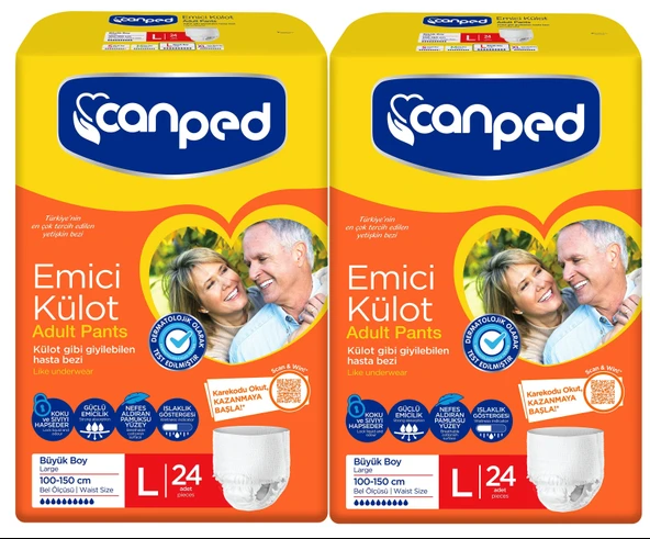 Canped Emici Külot Büyük L 48 Adet Hasta Bezi 110-150 CM ürün görseli 1