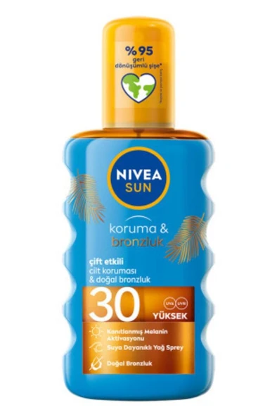 Nivea Sun Güneş Yağı Koruma & Bronzluk Arttırıcı SPF30 200 ml ürün görseli 1