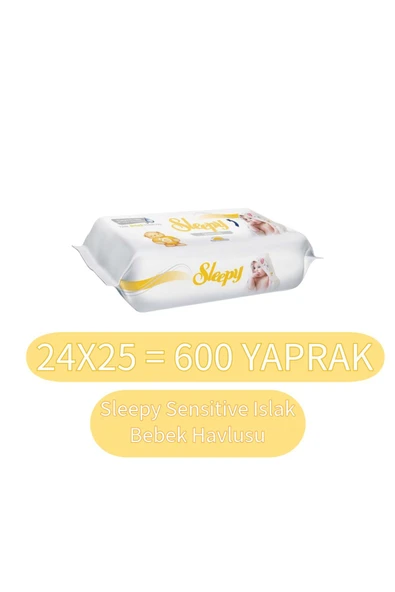Sleepy Sensitive Islak Bebek Havlusu 24x25 (600 YAPRAK) ürün görseli 1