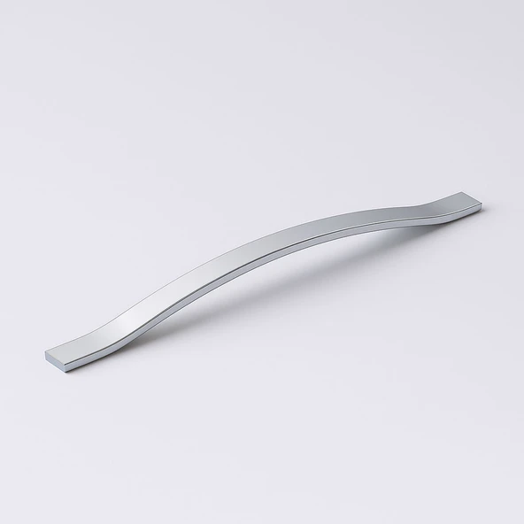 Sümbül 320 mm Düz Krom Gümüş Kulp Metal Mobilya Çekmece Dolap Kapak Kulpu Modern Mutfak Kulpları ürün görseli 1