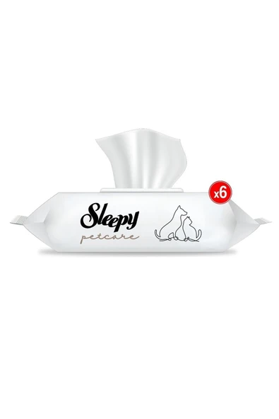 Sleepy Petcare Evcil Hayvan Islak Havlusu 6x60(360 Yaprak) ürün görseli 1
