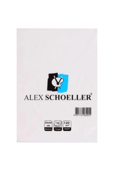 Alex Schoeller Resim Kağıdı 25X35 Cm 120 Gram 10'Lu Poşet Alx-9814 A.Kgt.Pşt.120.25 ürün görseli 1