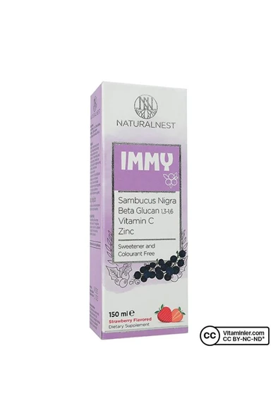 Naturalnest Immy Beta Glukan Çilek Aromalı Şurup 150 ml ürün görseli 1