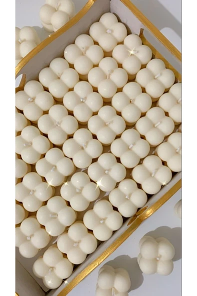 LALEZEN HOME 20 Adet  Özel Mini Bubble Mum Davet Söz Nişan Kına Düğün Nikah  Hediyelik ürün görseli 1