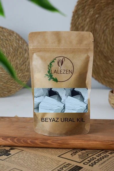 LALEZEN Yenilebilir Ural Kil - Doğal Zeolit Beyaz Mineral Kil 100 Gr ürün görseli 1
