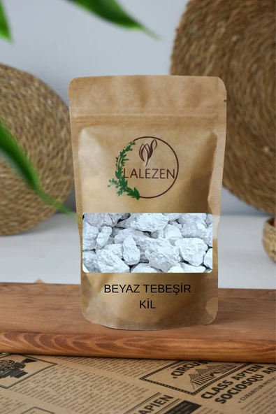 LALEZEN Yenilebilir Doğal Tebeşir Kili - Kartopu Beyaz Kil 1000 gr / 1 kg ürün görseli 1