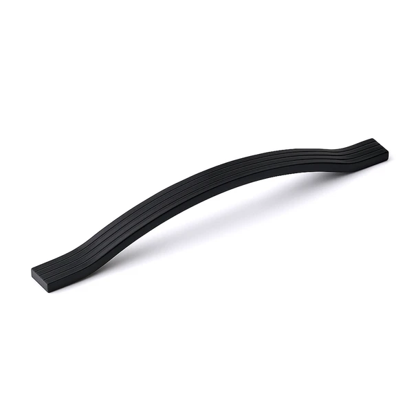 Akasya 224 mm Siyah Çizgili Metal Kulp Mobilya Çekmece Dolap Kapak Kulpu Paslanmaz Kulpları ürün görseli 1