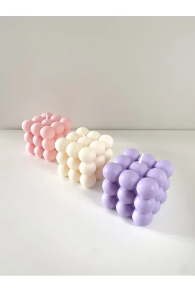 LALEZEN HOME Bubble Kokulu 3 ‘lü Mum Seti ürün görseli 1