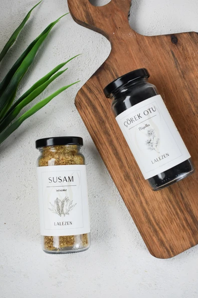 LALEZEN Çörekotu - Susam 2 ‘li Set (CAM KAVANOZ) ürün görseli 1