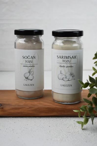 LALEZEN Sarımsak Tozu 100 gr - Soğan Tozu 100 gr 2 li SET (cam kavanoz) ürün görseli 1