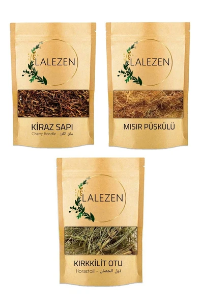 LALEZEN Ödem Doğal Çay - Edema Tea - Kiraz Sapı 50 gr Mısır Püskülü 50 gr Kırkkilit Otu 50 gr ürün görseli 1